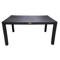 Gartentisch Kunststoff braun Flechtoptik 150 x 90 cm