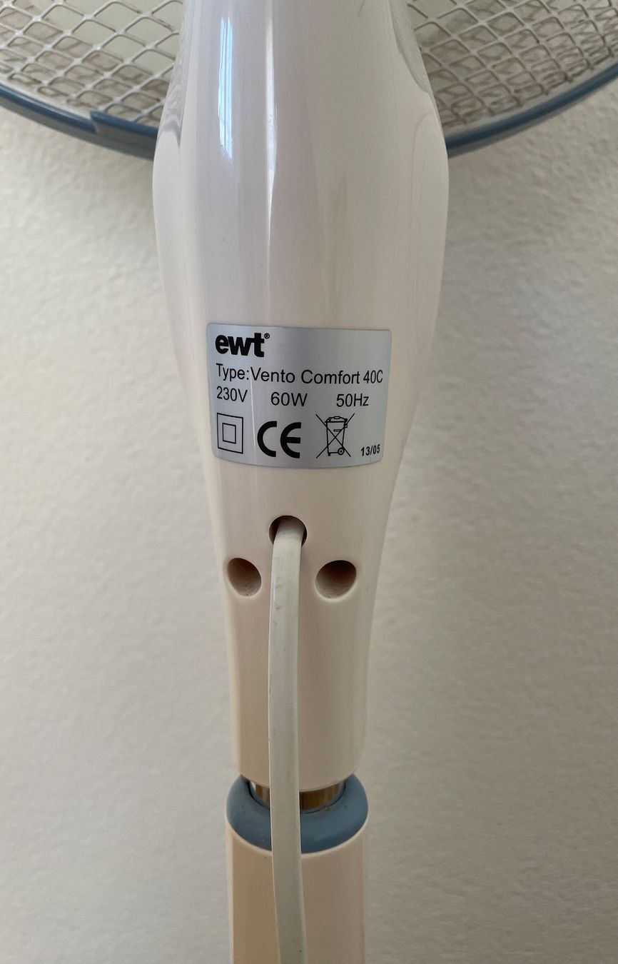 Ventilatori: Standventilator ewt weiss, 3 Stufen – Usato da Gümligen venduto da soleil149 8
