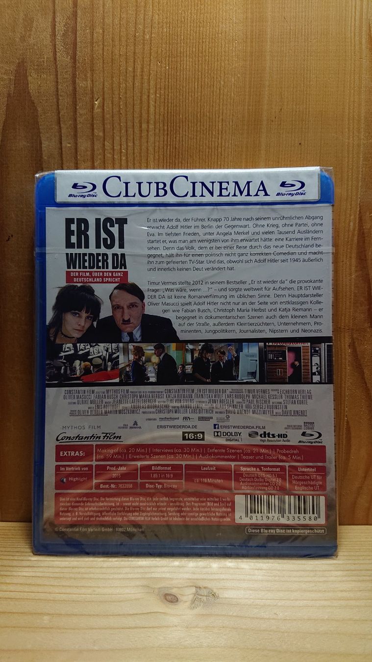 Tutti i DVDs: ER IST WIEDER DA Blu-Ray – Nuovo e nell'imballaggio originale da Wilderswil venduto da Exebub 1