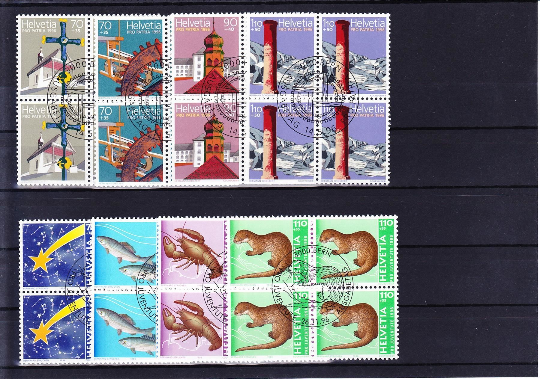 Tutti i francobolli: 1996 Serie 4er-Block Ersttag – Usato da Spiez venduto da Crazyduck 2