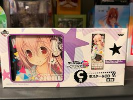 Super Sonico Moa Power! Ichiban Kuji C Prize Poster & CD NEW