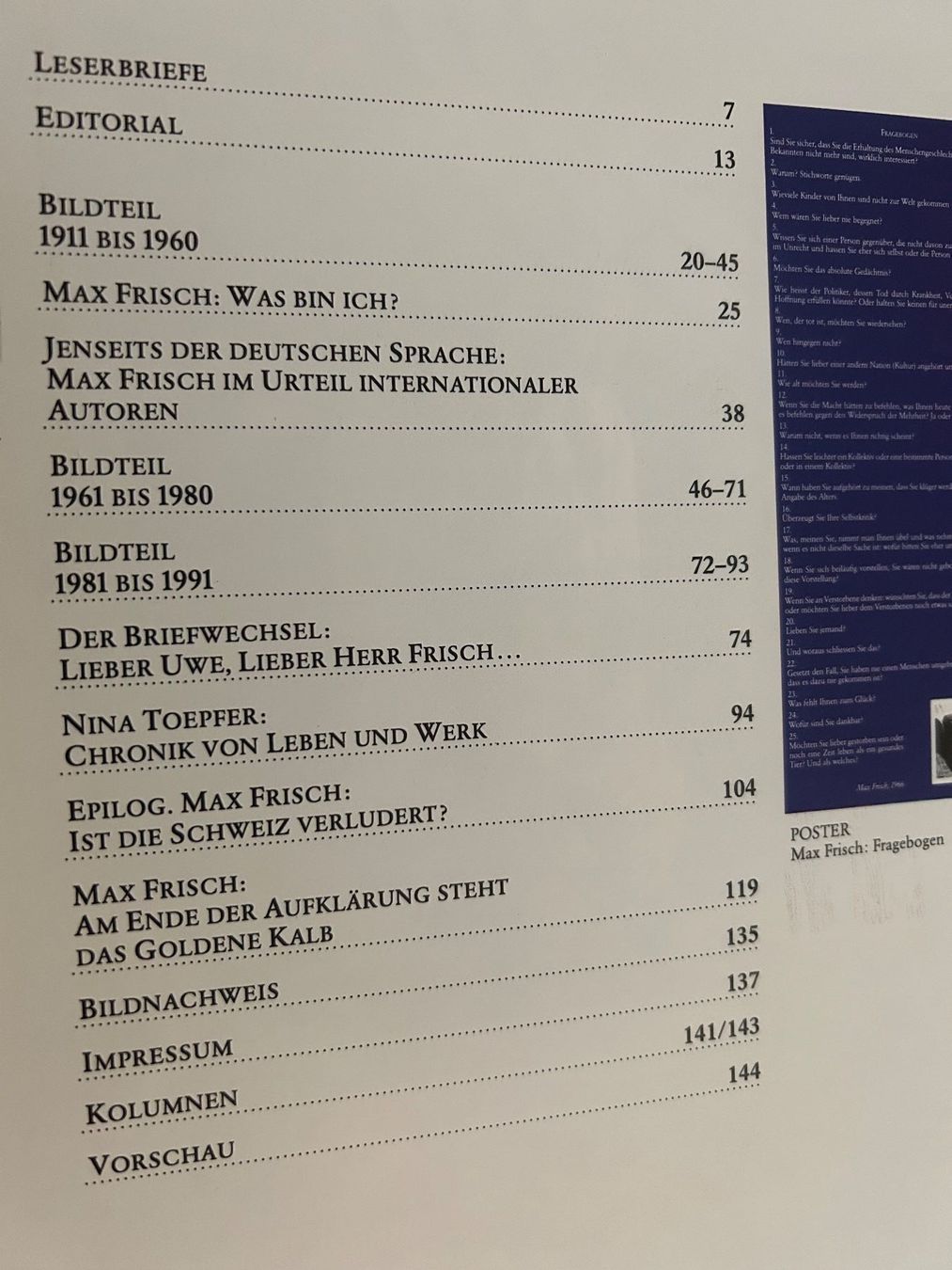 Zeitschriften & Magazine: Max Frisch, Magazin DU, Heft Nr. 12, 1991 – Gebraucht aus kriens von bst999 1