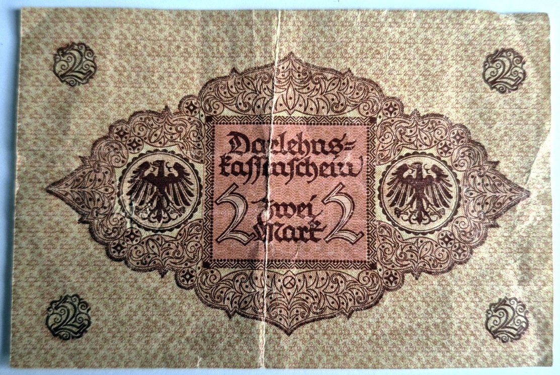 Banconote: Darlehensschein 2 Mark – Usato da Glattbrugg venduto da coronado03 1