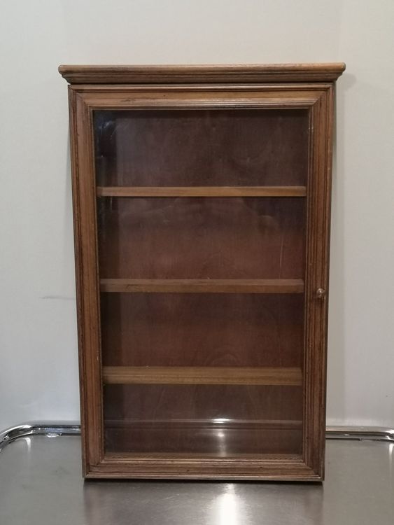 CHZIMADE Sammlervitrine Aus Holz, 92x33x8,5 Cm – Mit 3 Regalen, Staubdicht & Einfach Zu Montieren