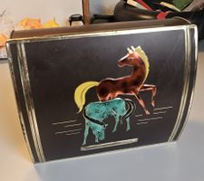 Vintage Blechdose Nörenberg-Kaffee Hamburg Pferde