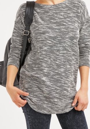 Maglia a maniche 3/4 grigia con bottoni sulla Taglia L