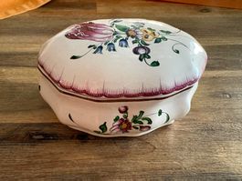 Keramik Dose mit Blumenmotiv guter Zustand