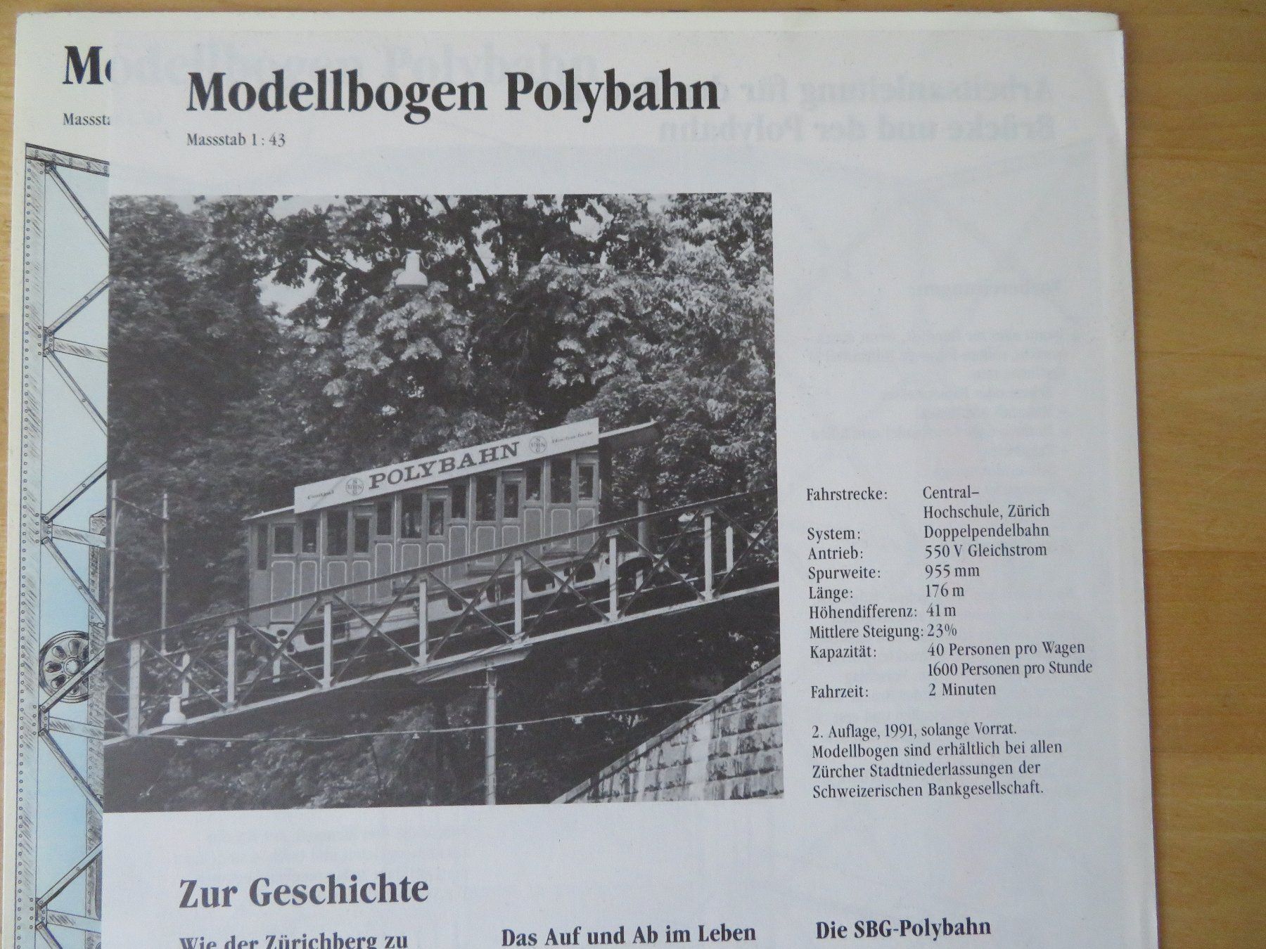 Kit bricolage: Bastelbogen Alte Polybahn – Nuovo e nell'imballaggio originale da zürich venduto da Goldimmund 4