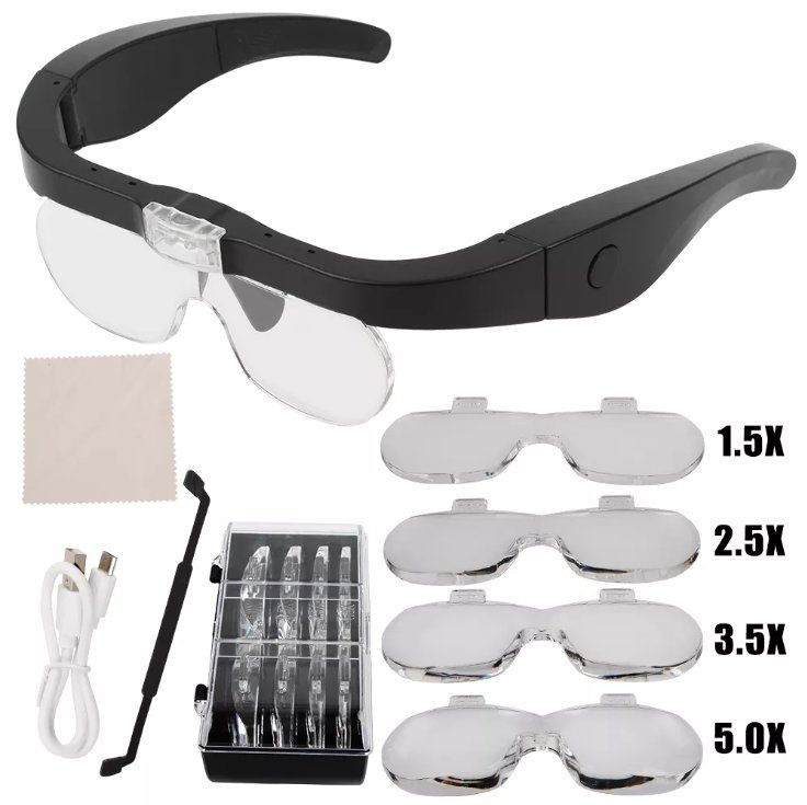 Altro per Ottica: Lupenbrille mit Licht 1.5X bis 5X – Nuovo e nell'imballaggio originale da Châtelaine venduto da topshop.switzerland 1