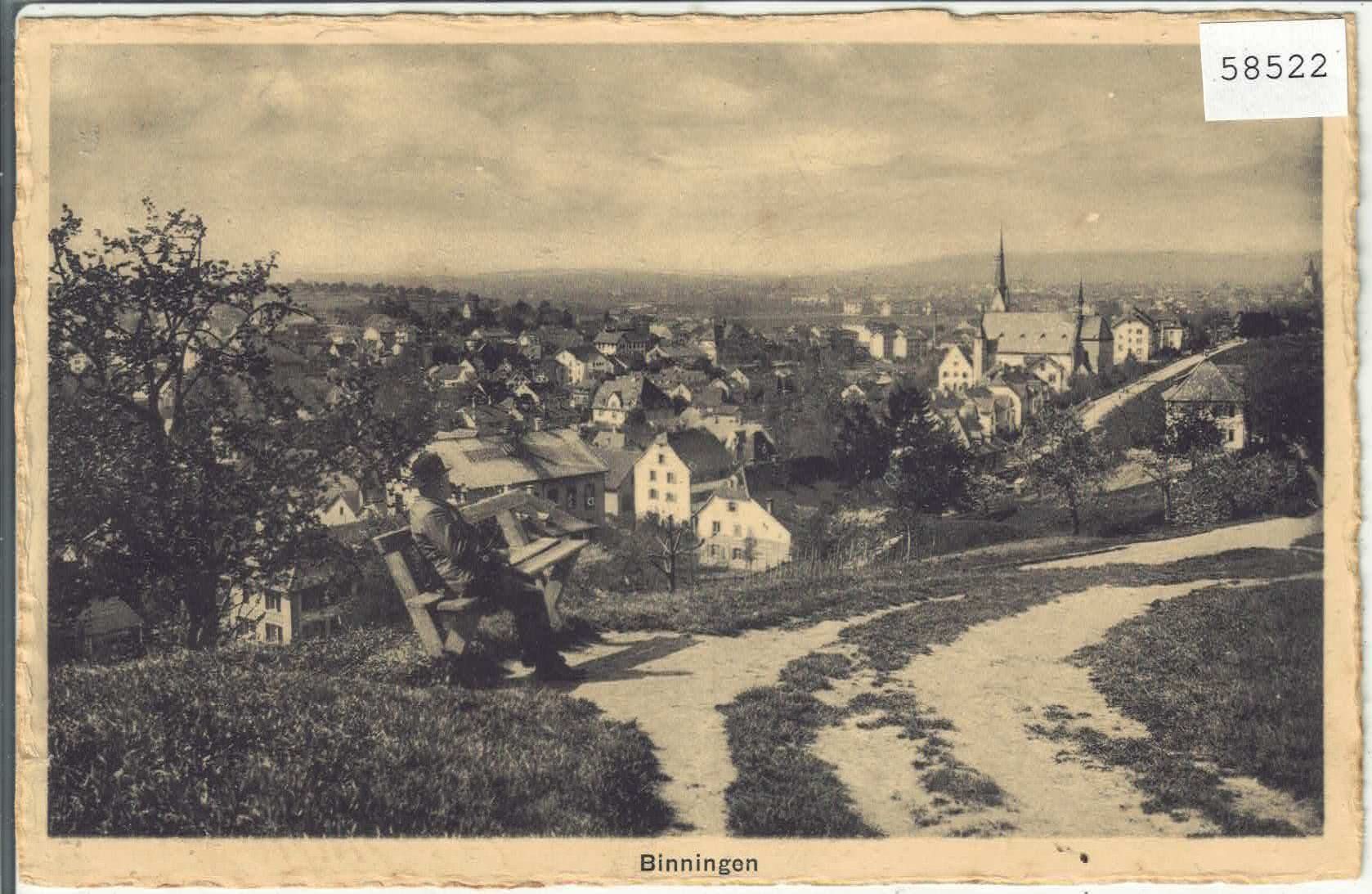 Cartoline postali: Binningen von oben - animee – Usato da Ettingen venduto da Kartenplanet