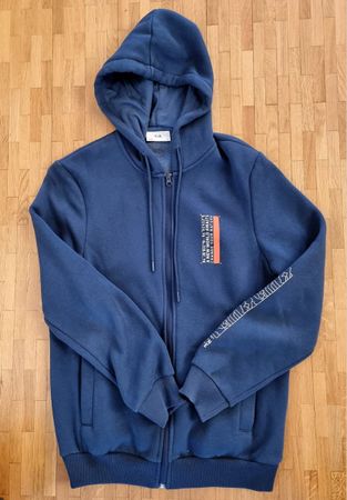 Sweatshirt C&A bleu canard à capuche homme taille M