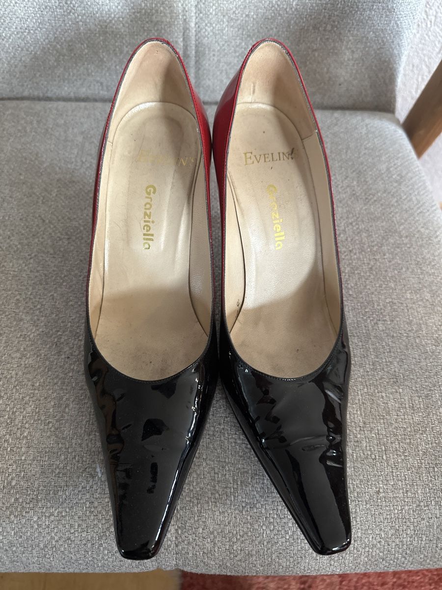 Scarpe da donna: Pümps Eveline Gr.39 schwarz rot – Usato da Dorf venduto da marfikgnidka 6