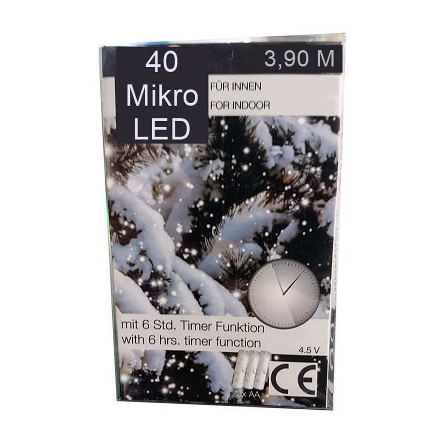 Ghirlande e barre luminose: Leuchtdraht 40 Micro LEDs, Timer – Nuovo e nell'imballaggio originale da Wettingen venduto da Swala 1