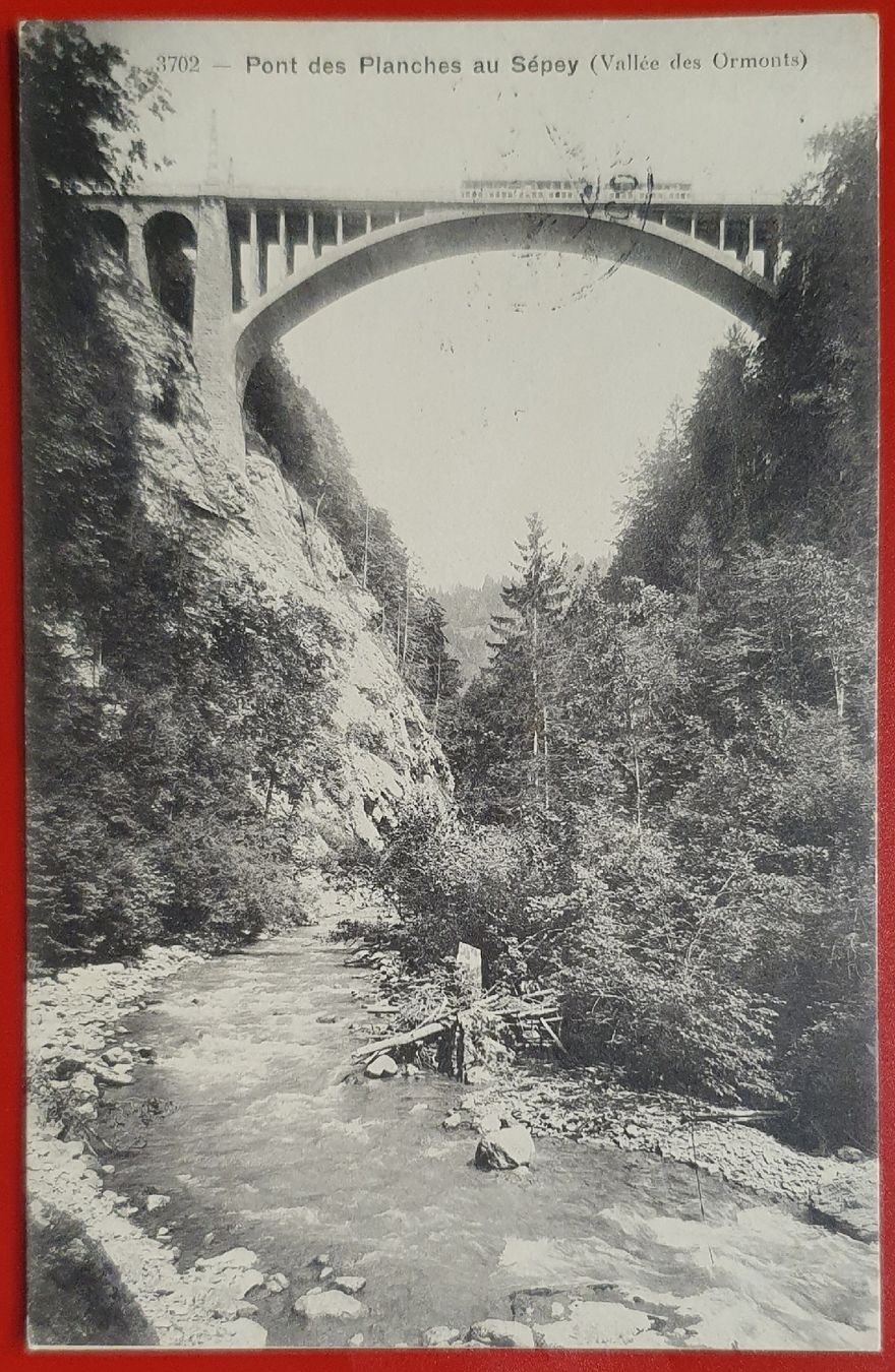 Cartoline postali: Pont des Planches in Le Sépey – Usato da Kreuzlingen venduto da Rschweiz1