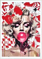 Death NYC Ltd Ed Pop Art Druck " Chanel Bubble Gum Monroe