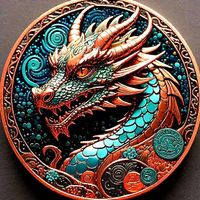 Kupfermedaille Lunar Dragon 33 Gramm