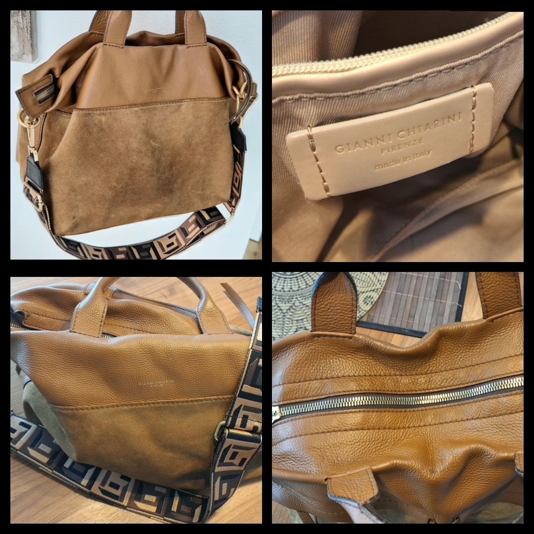 Gianni Chiarini Taschen für Damen: Damentasche Gianni Chiarini Leder Wildleder braun – Gebraucht aus Brugg AG von bacbac5757 7