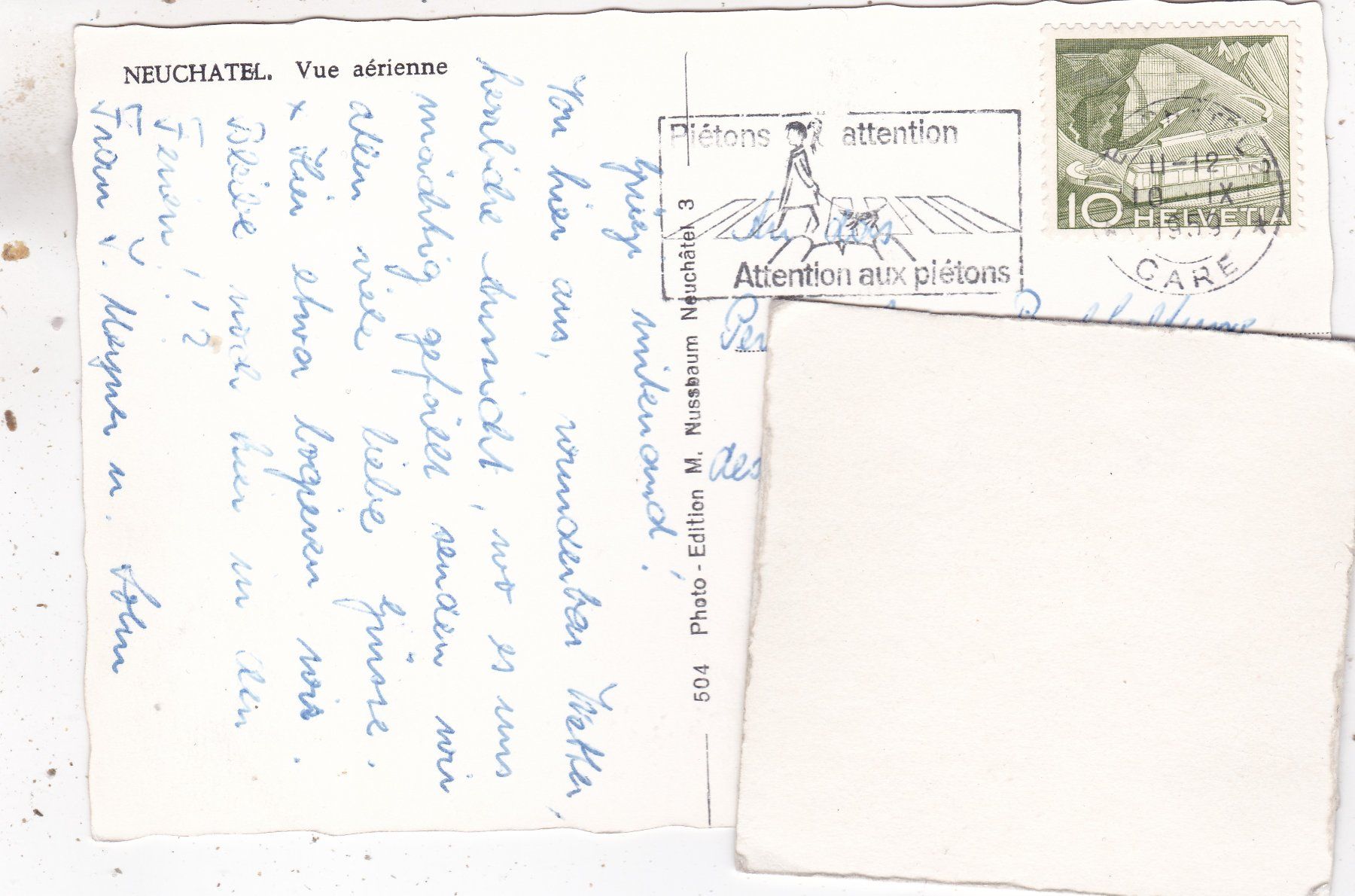 Cartoline postali: Neuchâtel Vue aérienne  1959 – Usato da Herisau venduto da Lisegrat2008 1