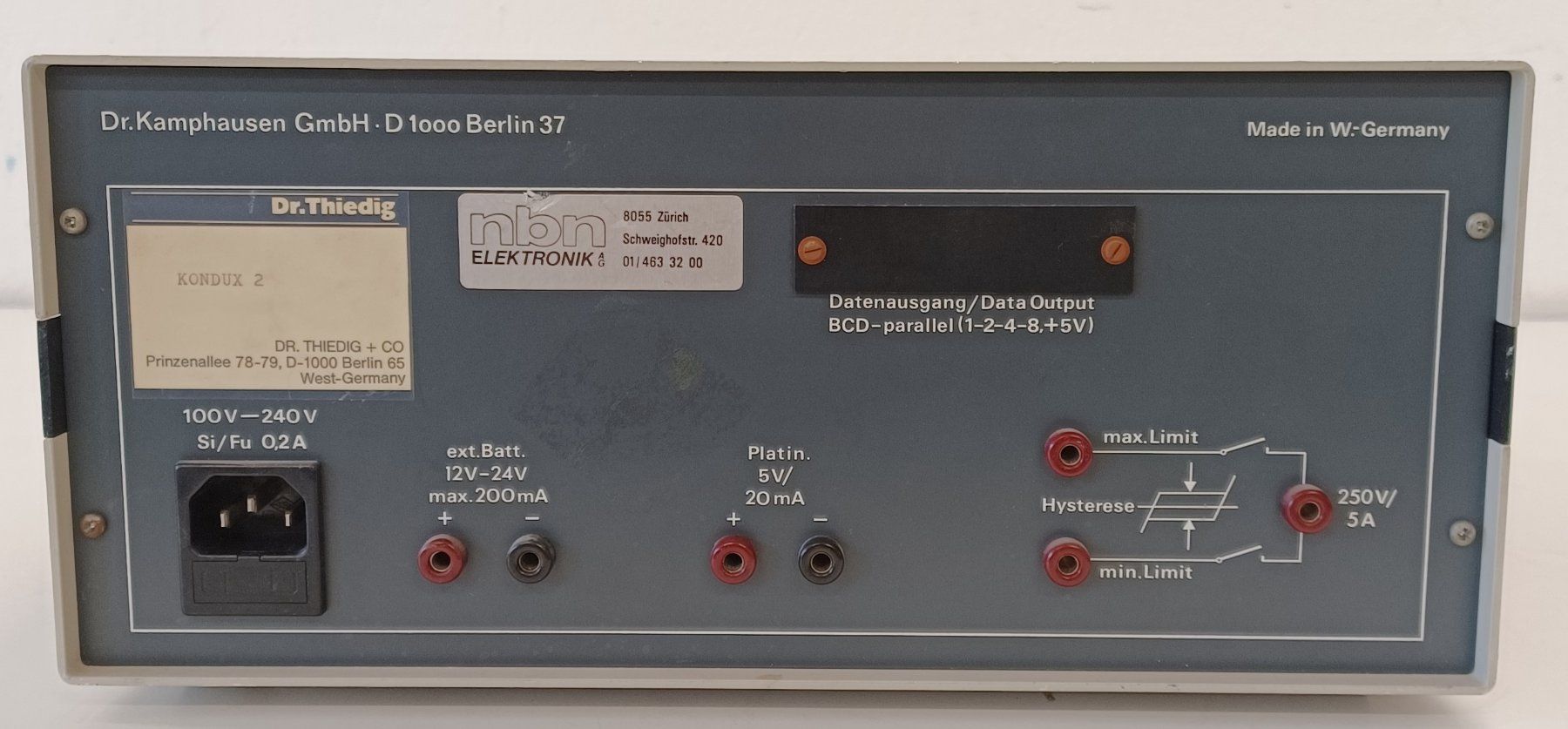 Accessori da laboratorio: Dr. Kamphausen Kondux 2 – Difettoso da Niederdorf venduto da LeptonAG_Labor 4