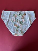 DIM, Slip GENEROUS Coton Bio, Grösse 42, Farbe Weiss/Blätter