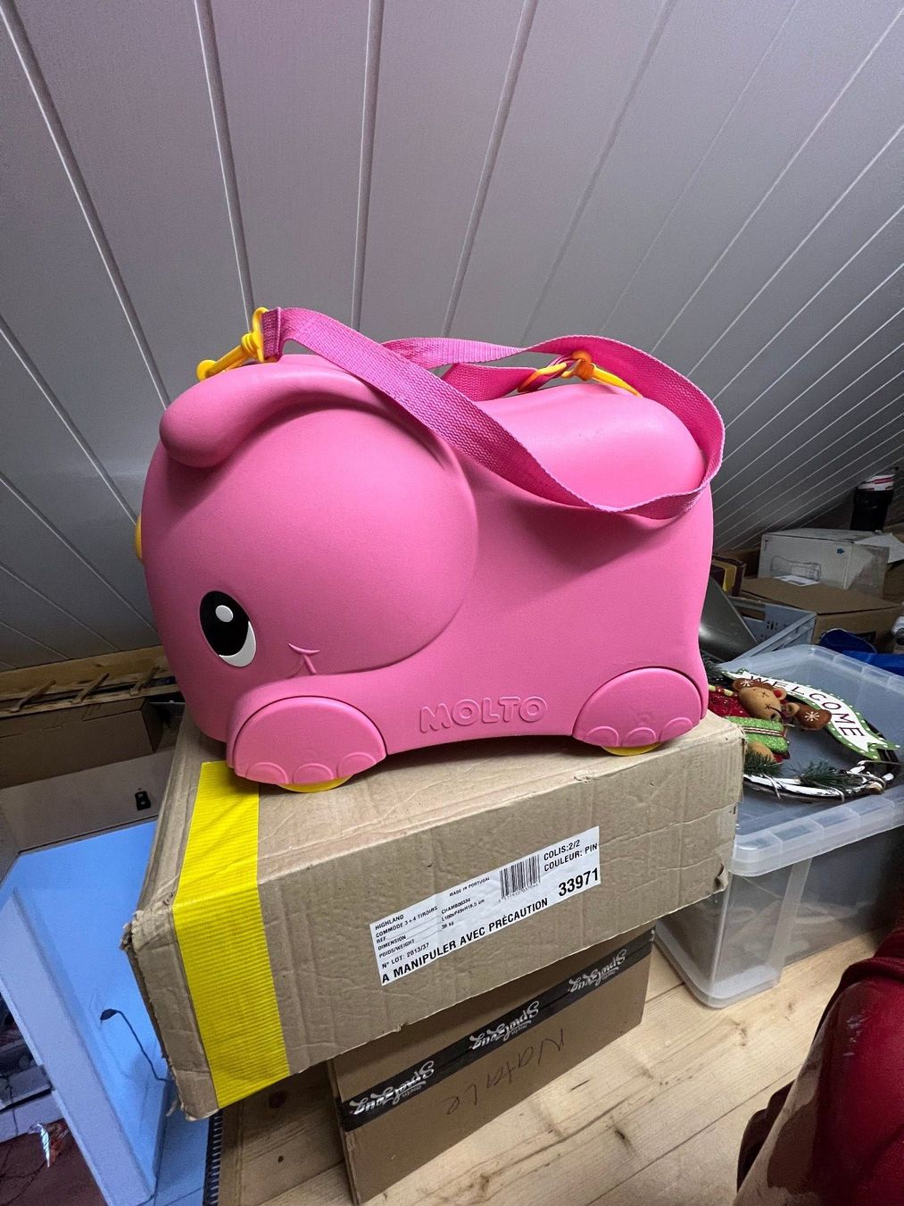 Molto Reisekoffer: Molto Kinderkoffer Elefant Rosa – Gebraucht aus Vogelsang AG von Micu73