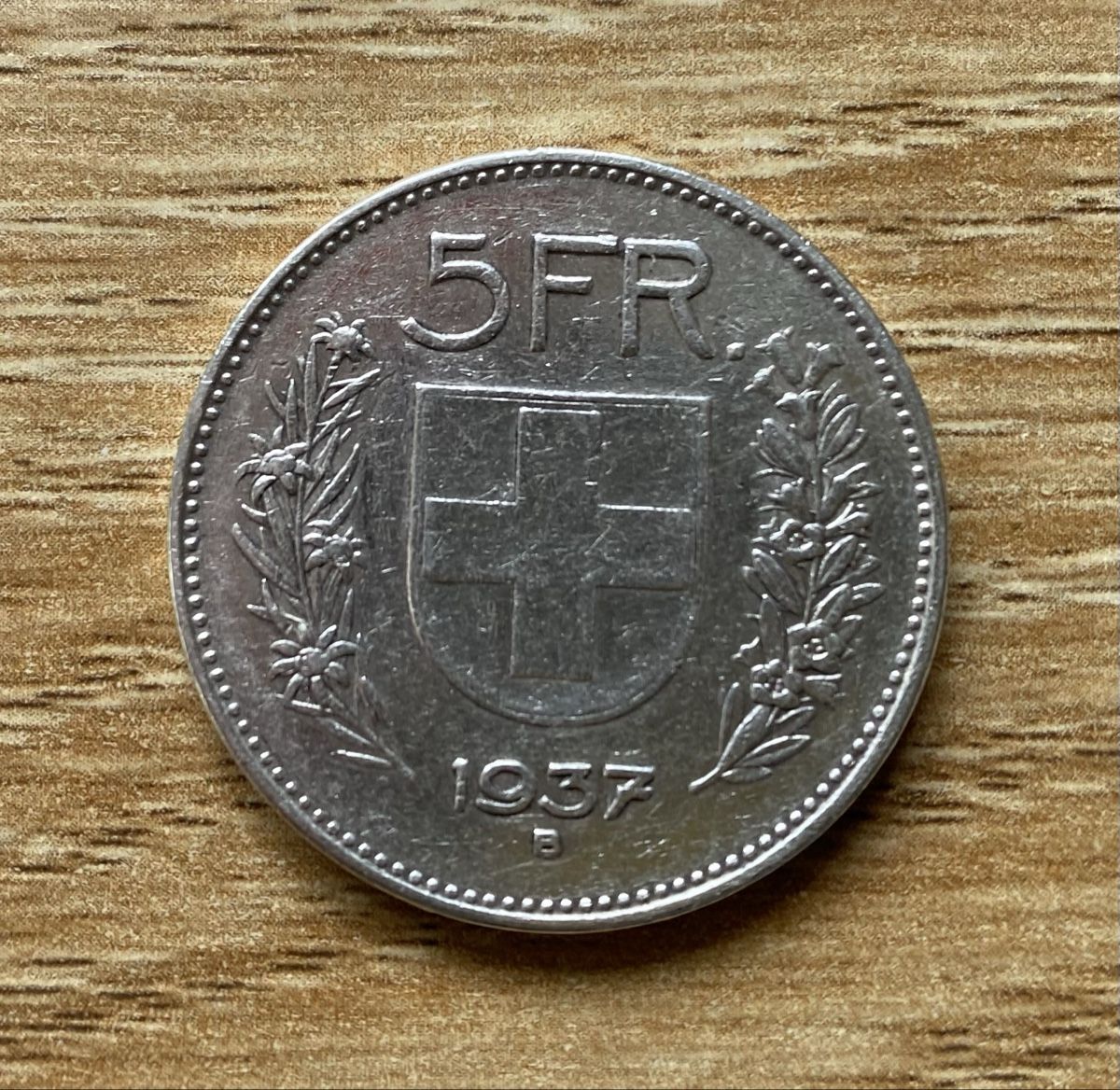 Tutti le monete: 5 Fr. Silbermünze Schweiz 1937 – Usato da Selzach venduto da 321compac 5