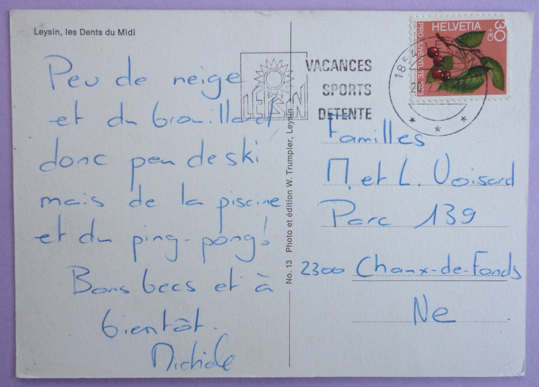 Cartoline postali: Leysin, les Dents du Midi – Difettoso da Fétigny venduto da Billy2miny 1