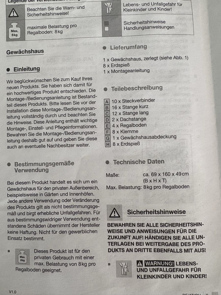 Gartenhäuser & Gewächshäuser: Gewächshaus  – Gebraucht aus Brugg AG von nuv_srm8