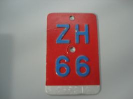 Velonummer ZH 1966