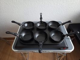 6er-Set Mini-Wok und Crêpes-Pfanne