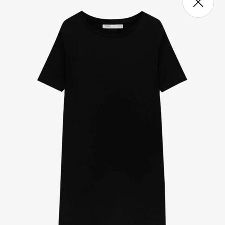 Pull&Bear Schwarzes Basic Minikleid / Oversized Shirt