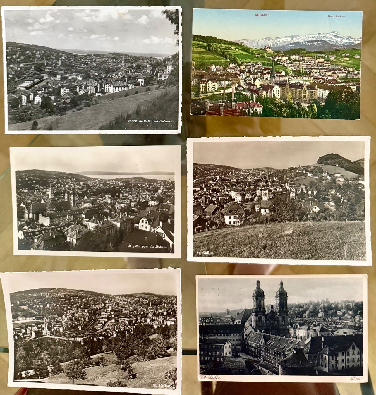Cartoline postali: 12X AK:  St. Gallen - Panorama – Usato da Lutry venduto da Ediego 1