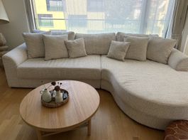 Ecksofa beige mit Recamiere in sehr gutem Zustand