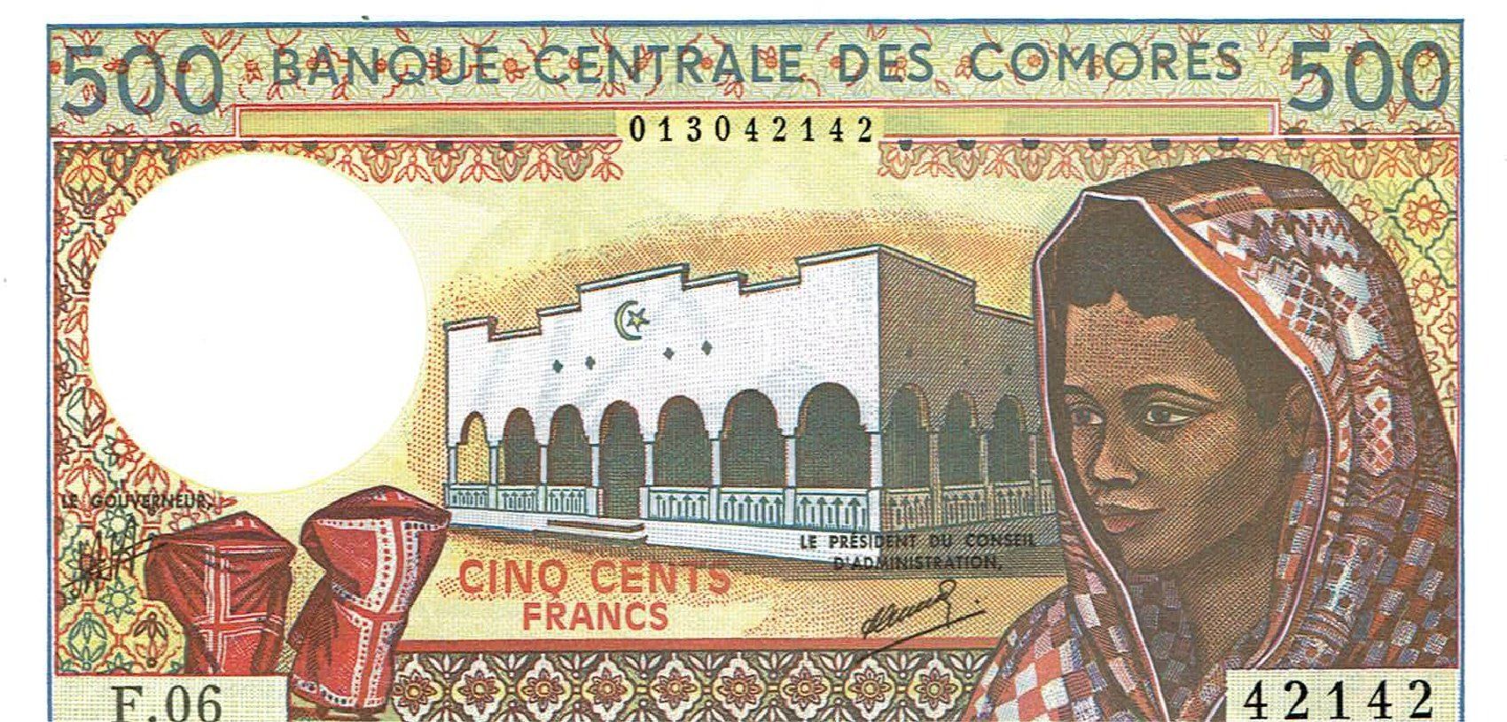 Banconote: Comoren 500 Francs 1984 P-10a UNZ – Nuovo (secondo la descrizione) da Steffisburg venduto da ber_8htf