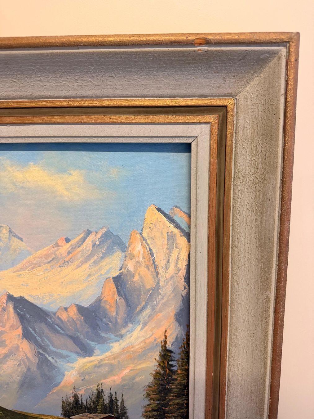 Gemälde: Ölgemälde "Grächenseeli im Wallis mit Weisshorn" A. Pinella – Gebraucht aus Staufen von niv_97dc 5