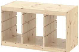 Pine Wood Shelving Unit 3 Compartments ikea