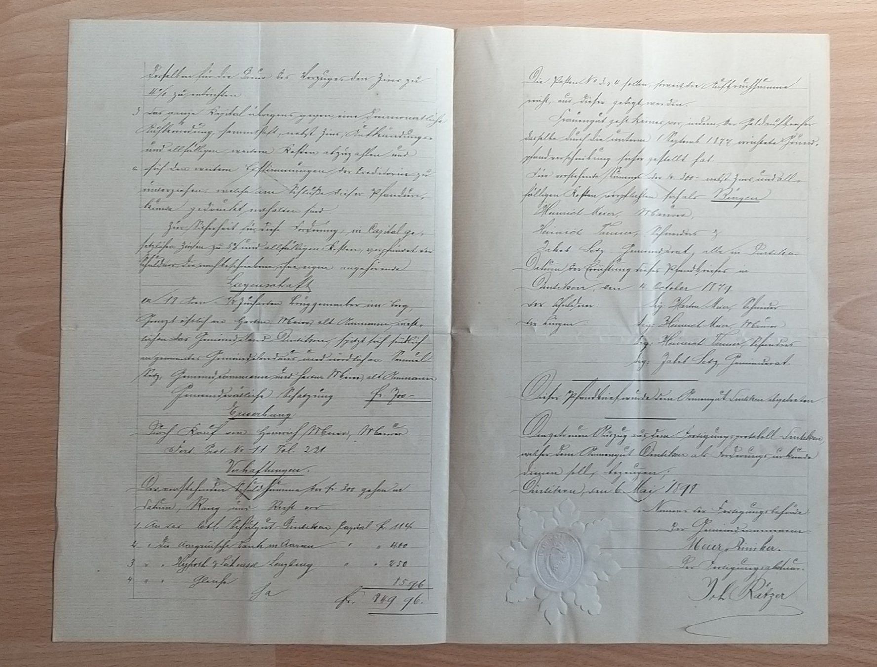 Alle Briefmarken: Pfandbrief 1879 Gemeinde Dintikon Aargau – Gebraucht aus Unterägeri von PhilatelieStudiger 2