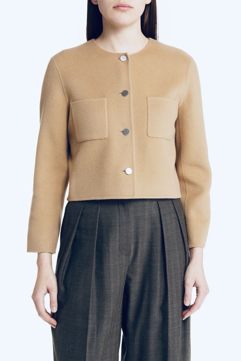 Theory Jacken: Theory New Divide Wool & Cashmere Crop Jacket – Gebraucht aus Münchenstein von B771 1