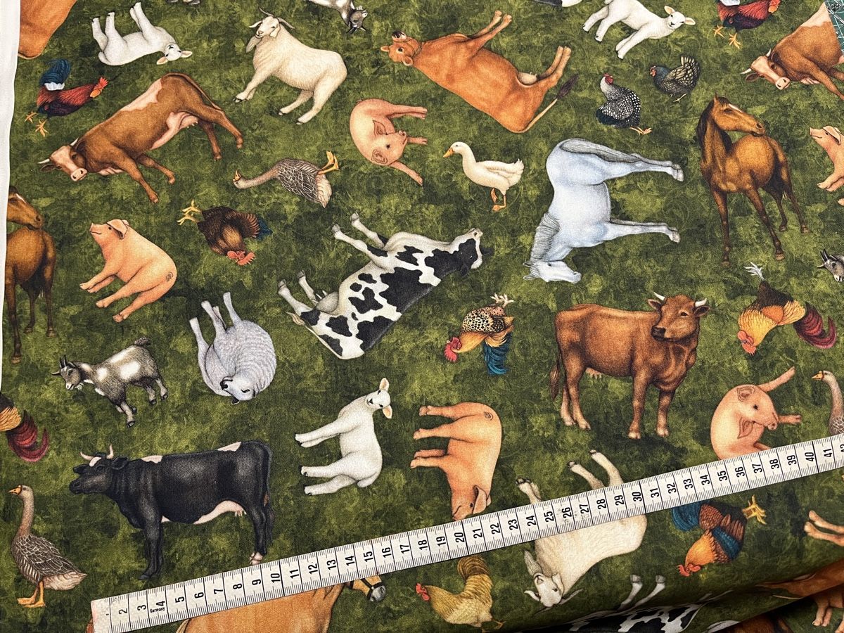 Tessuti: Patchworkstoff Bauernhoftiere – Nuovo (secondo la descrizione) da Seuzach venduto da KreativmitStoff 2