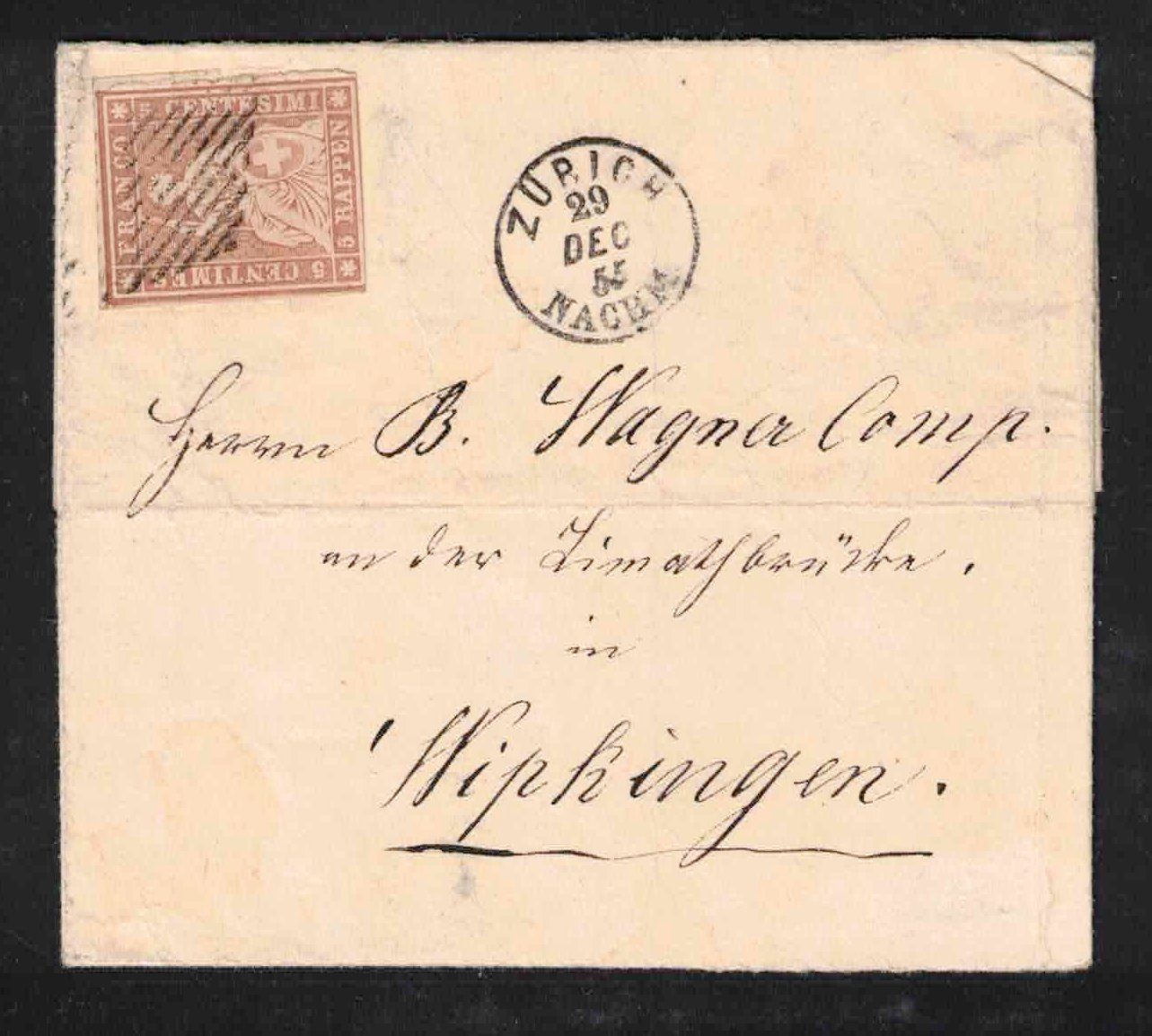 Tutti i francobolli: 1854 Strubel Nr. 22B auf Brief – Nuovo (secondo la descrizione) da Nuglar venduto da Stamp88