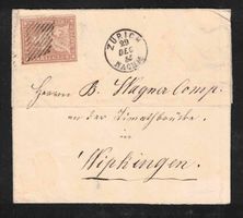 1854 Strubel Nr. 22B auf Brief