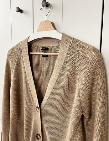 Massimo Dutti XS Cardigan, Pullover Hellbraun Beige