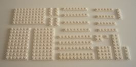 Weisse flache Lego Bausteine (Original Lego)