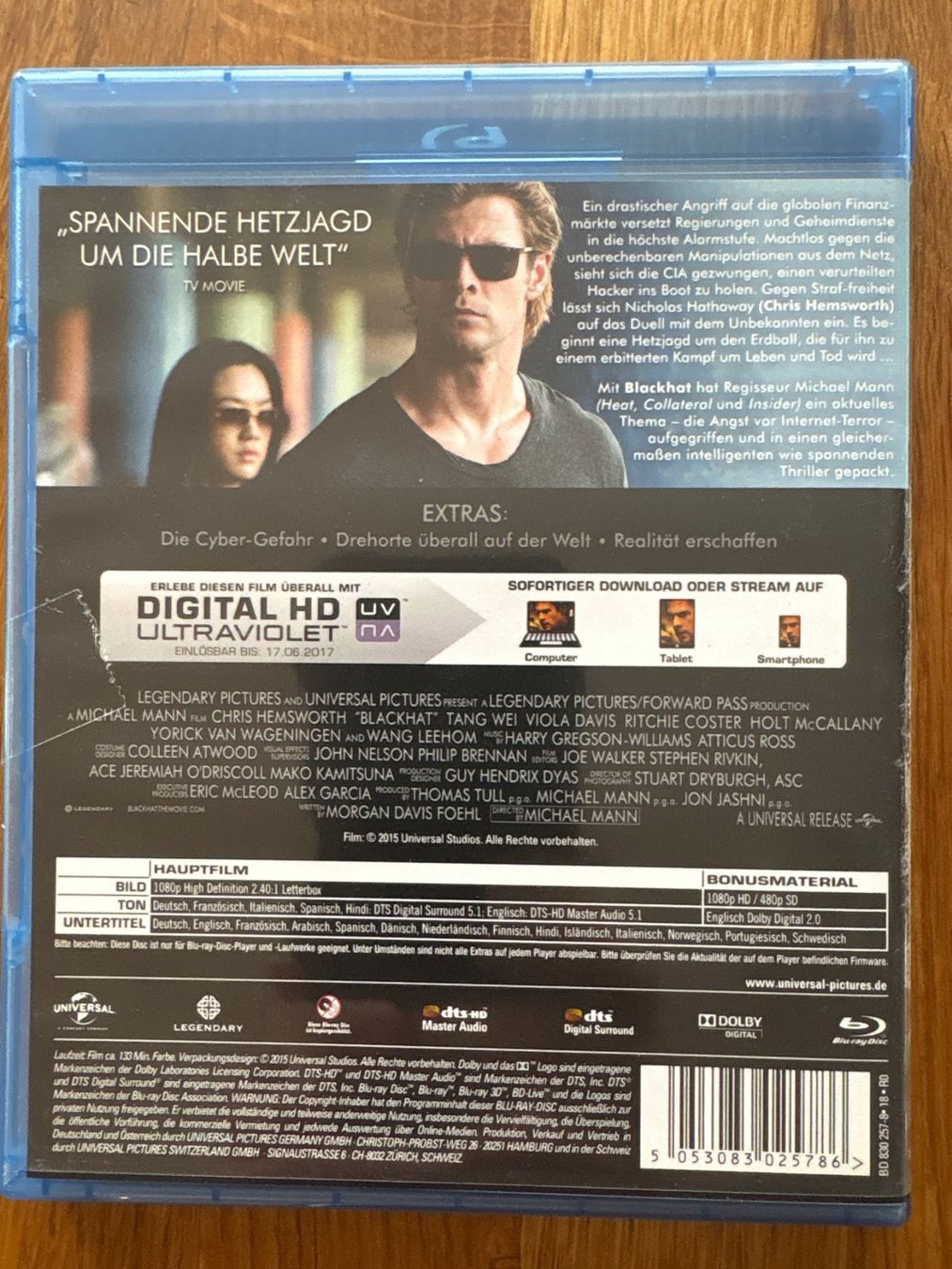 Alle DVDs: Blackhat (Blu-ray) – Gebraucht aus Liebefeld von pavax 1