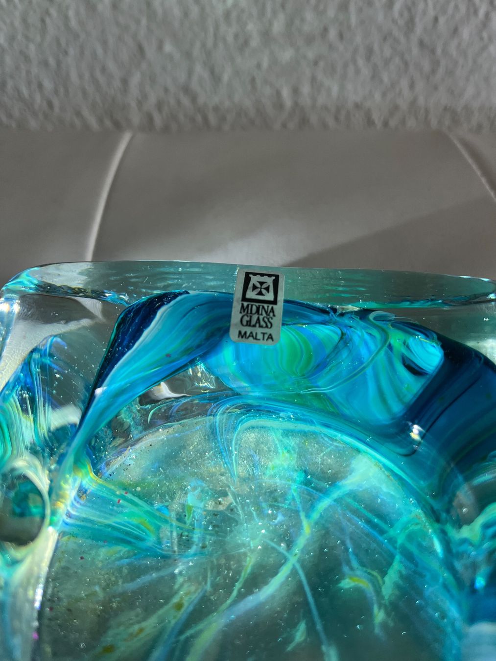 Portacenere: Mdina Aschenbecher Glas blau 12cm – Usato da Männedorf venduto da Maru83 3