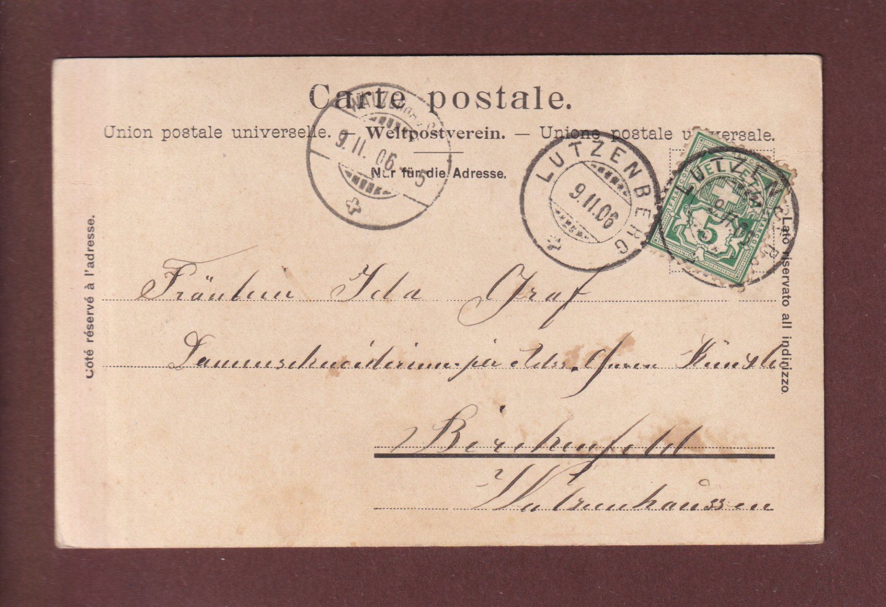 Cartoline postali: SÄNTISGIPFEL - Hotel - Mann - 1906 – Usato da Pully venduto da nicecards 1