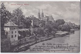 AK 1907 Basel Pfalz Münster, Stempel Frühverwendung Basel 14