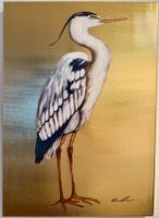 KARE Design Bild "Touched Heron Right" (70x50 cm) - Gold