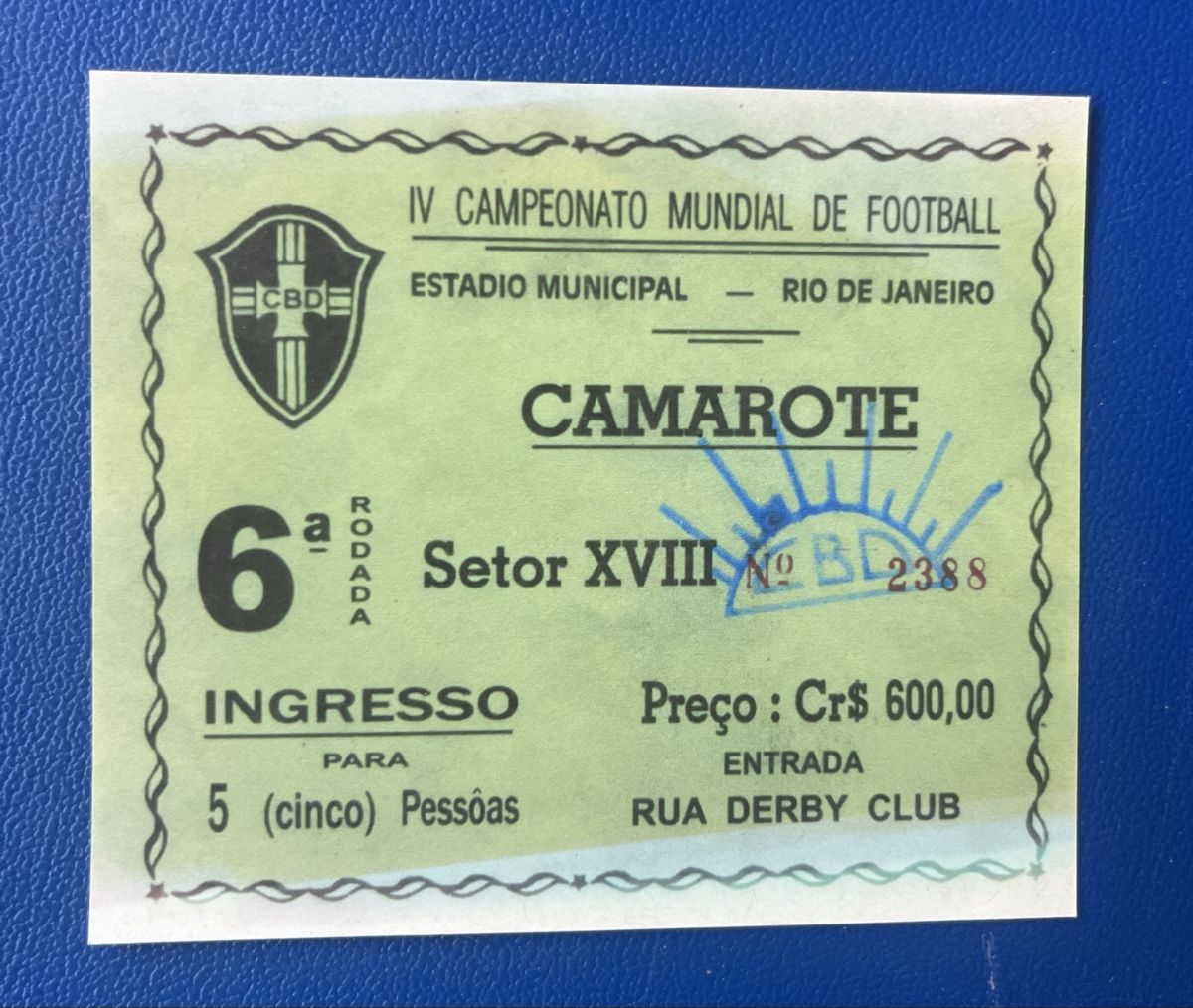 Biglietti: FUSSBALL WM 1950 FINAL TICKET – Usato da Münchenstein venduto da tschepo64