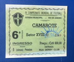 FUSSBALL WM 1950 FINAL TICKET